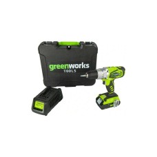 Аккумуляторная дрель-шуруповерт Greenworks G24DDK2, 24V, c 1хАКБ 2 А.ч и ЗУ в кейсе 3702807